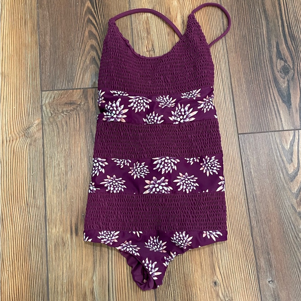 Tori Praver Purple One Piece Bathing Suit